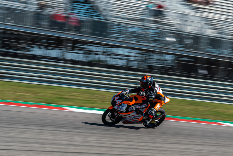 #44 Aron Canet of Sterilgarda Max Racing Team takes the win for Moto3 after starting in 6th.